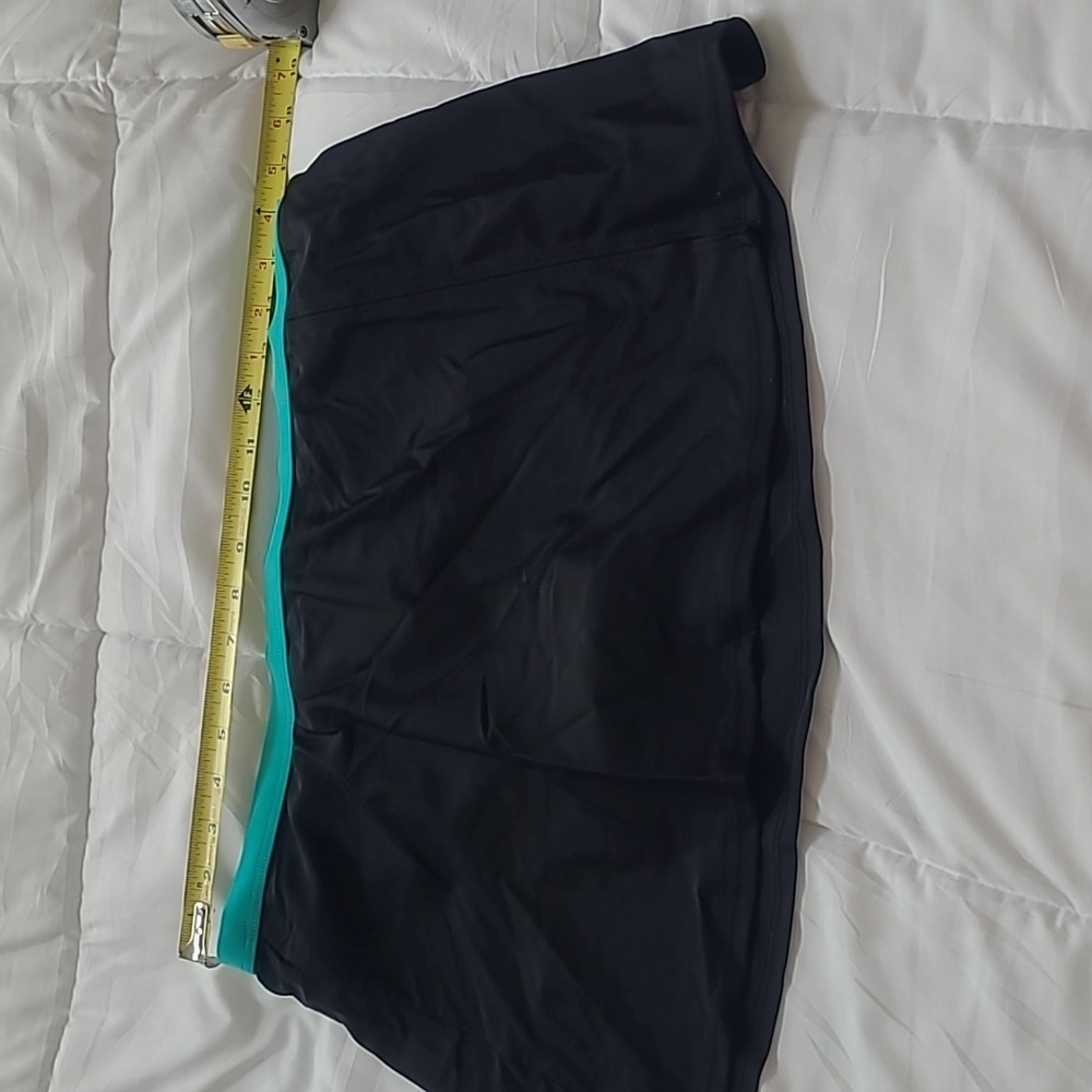 Ana Black and turquoise swim skort bottom, like new, 12